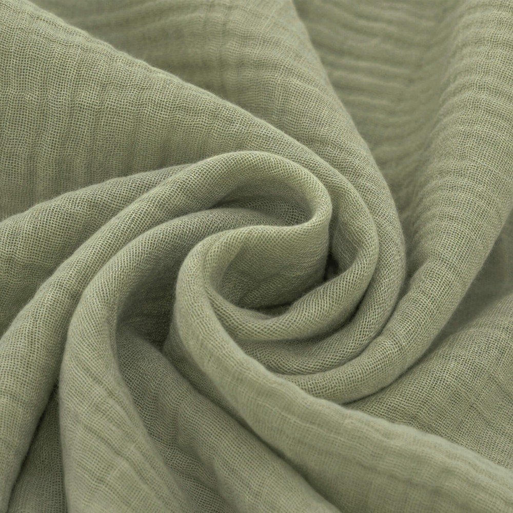 Double Gauze Fabric Olive Double Gauze Fabric Olive