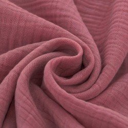 Double Gauze Fabric Raspberry 