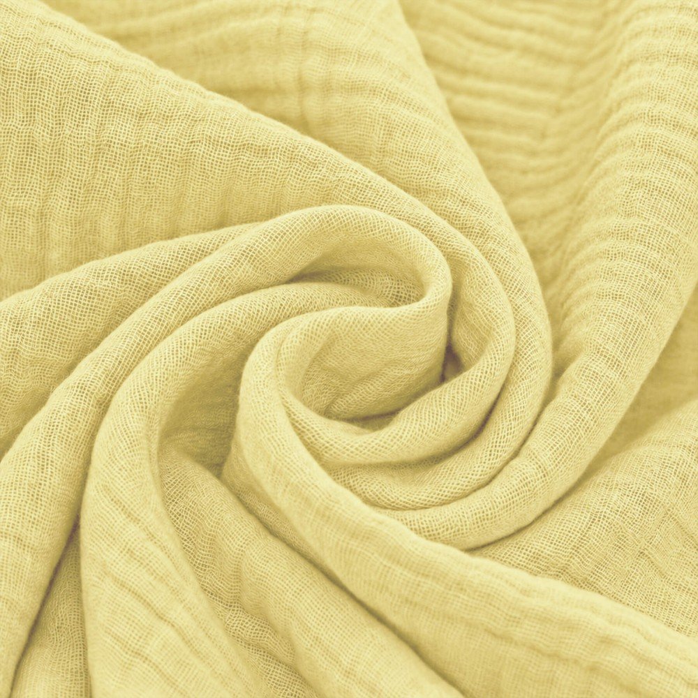 Double Gauze Fabric Soft Yellow Double Gauze Fabric Soft Yellow