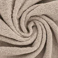 Tessuto Spugna Di Cotone Beige Scuro