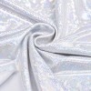 Hologramm Lycra Stoff (Zerbrochenes Glas) Weiß / Silber