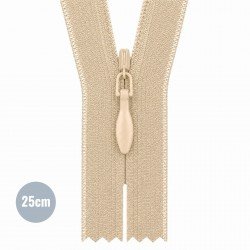 Blinde Rits Beige (573) 25CM YKK Niet Deelbaar