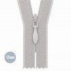 Invisible Zipper Light Grey (576) 15CM YKK Invisible Zipper Light Grey YKK 15CM Not Divisible - (Invisible Zippers YKK)