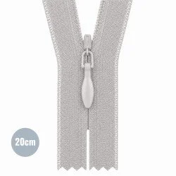 Verdecktem Reißverschluss Hellgrau (576) YKK 20CM Nicht Teilbar Verdecktem Reißverschluss Hellgrau (576) YKK 20CM Nicht Teilbar