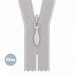 Cerniera Lampo Invisibile Grigio Chiaro YKK 60CM Non Separabile - (Cerniera Lampo YKK Invisibile)