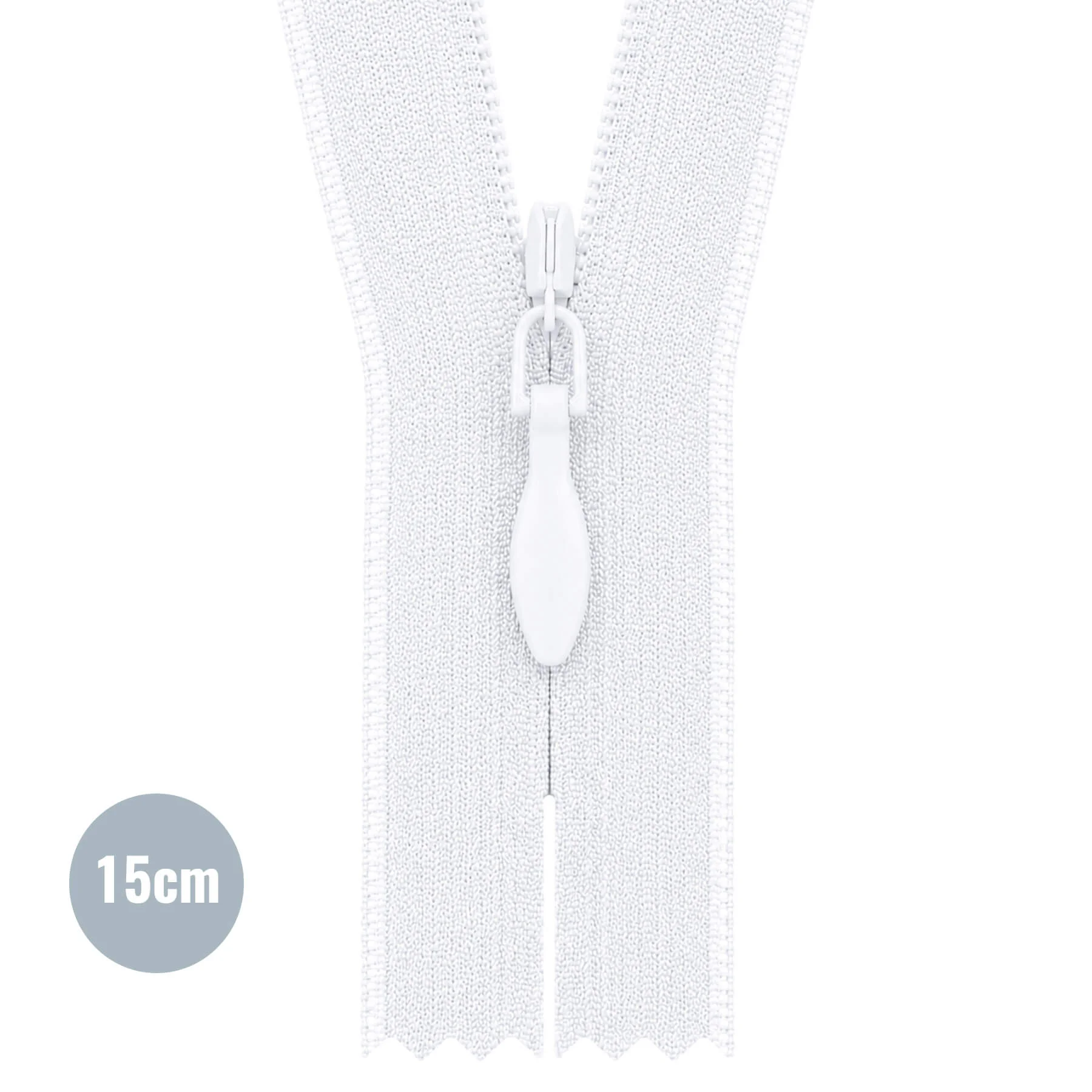 Blinde Rits Wit (501) 15CM YKK Niet Deelbaar