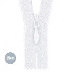Invisible Zipper White (501) YKK 15CM Not Divisible Invisible Zipper White (501) YKK 15CM Not Divisible