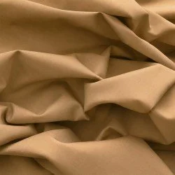 Katoenen Poplin Stof Camel