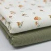 Rippstrick Jersey Stoff - Pilze Rippstrick Jersey Stoff - Konfetti Herzen - (Jersey Stoffe)
