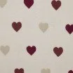 Teddy Fabric Embroidered - Big Hearts Leopard Teddy Fabric Ecru - (Curly Teddy Fabric)