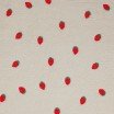 Tissu Fourrure Mouton Brodé - Fraises Tissu Fourrure Mouton Léopard Écru - (Tissu Fourrure Mouton)