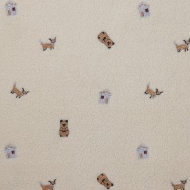 Teddystoff Bestickt - Waldtiere