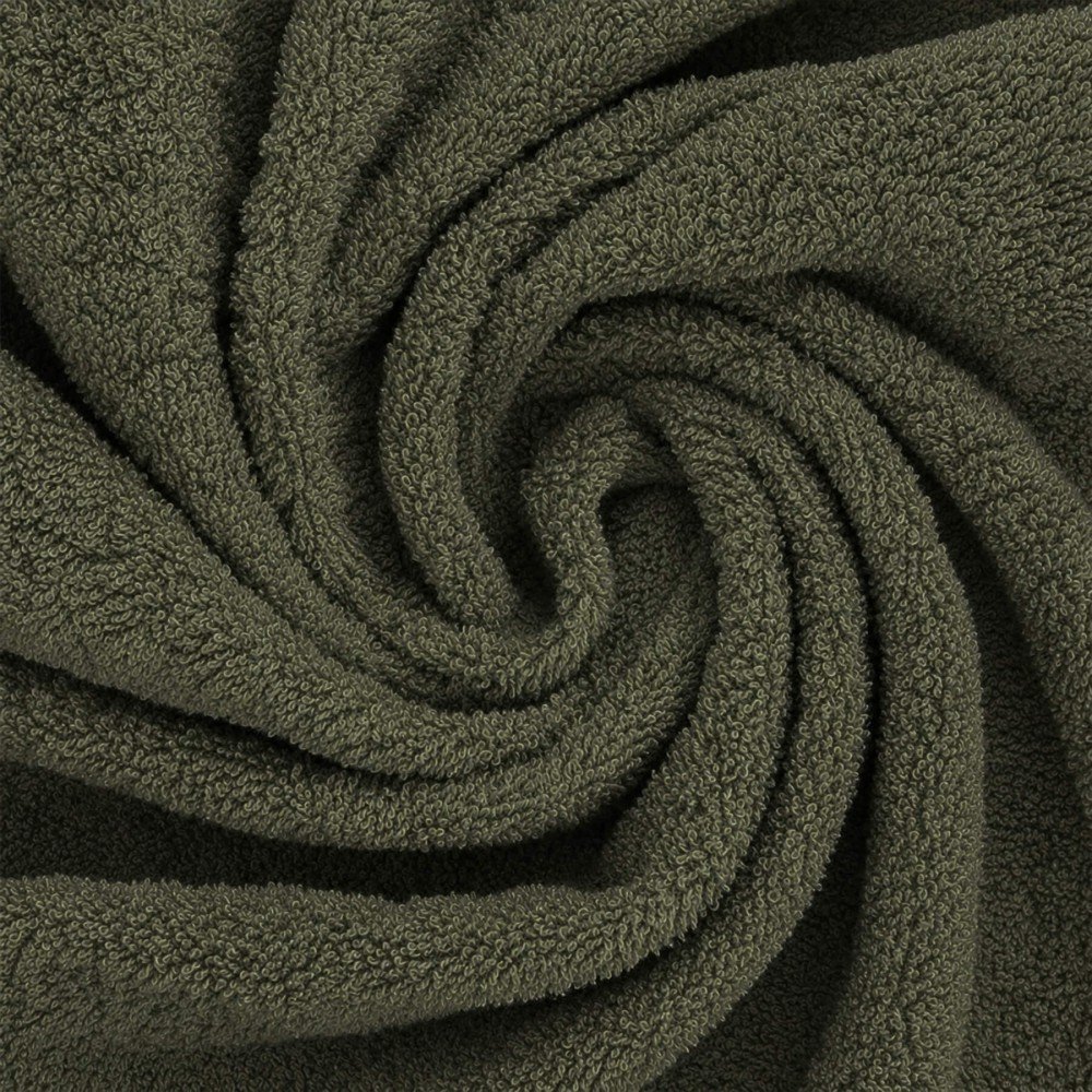Tessuto Spugna Di Cotone Verde Militare