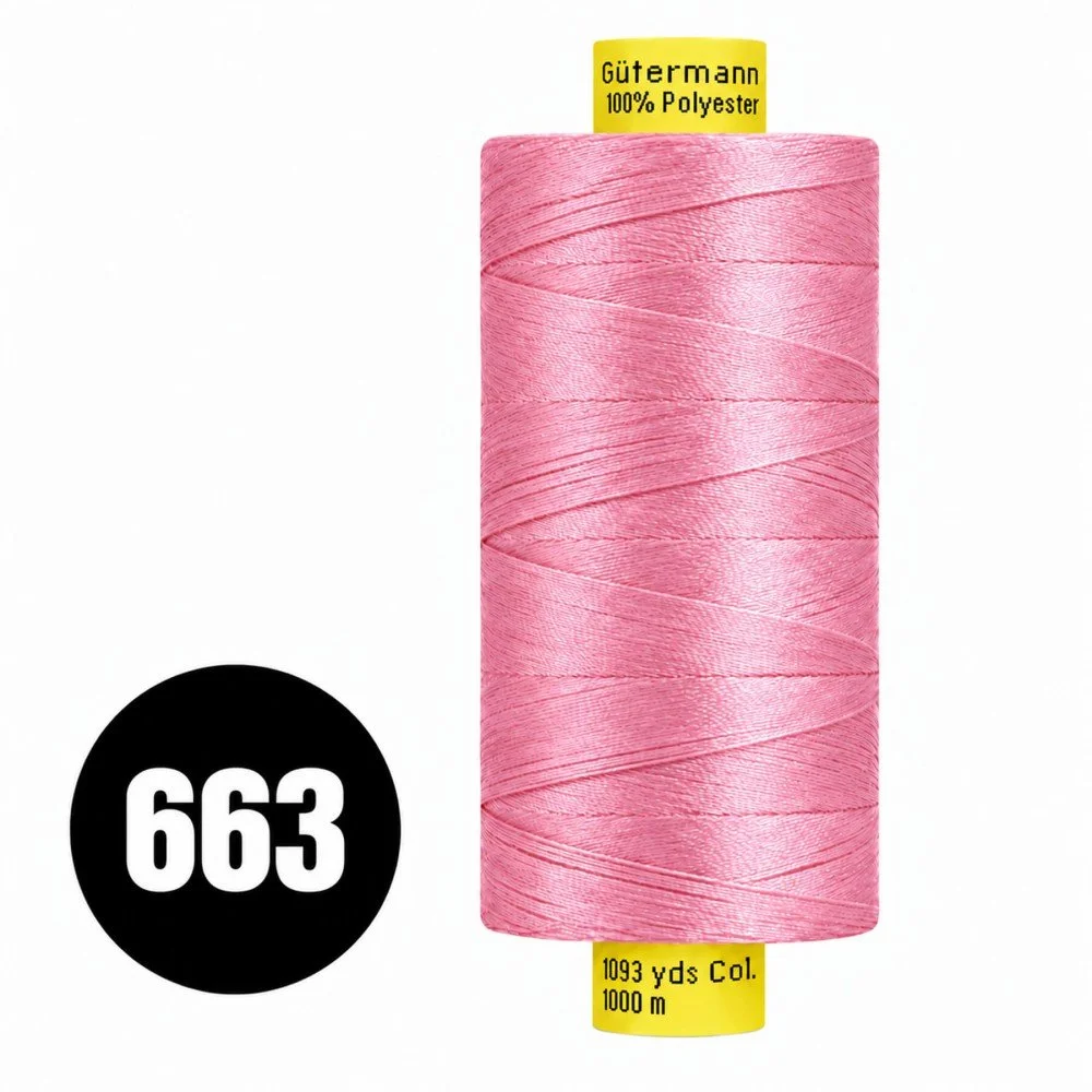 Gütermann Fils à Coudre MARA 120 Rose Bonbon 1000M (663)