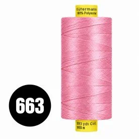 Gütermann Fils à Coudre MARA 120 Rose Bonbon 1000M (663)