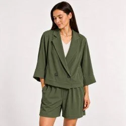 Tessuto Bambù Di Saia Verde Militare Tessuto Bambù Di Saia Verde Militare