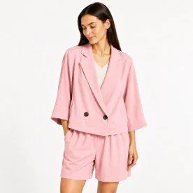 Tessuto Bambù Di Saia Rosa Chiaro