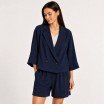 Tessuto Bambù Di Saia Nero - (Tessuti Moda)