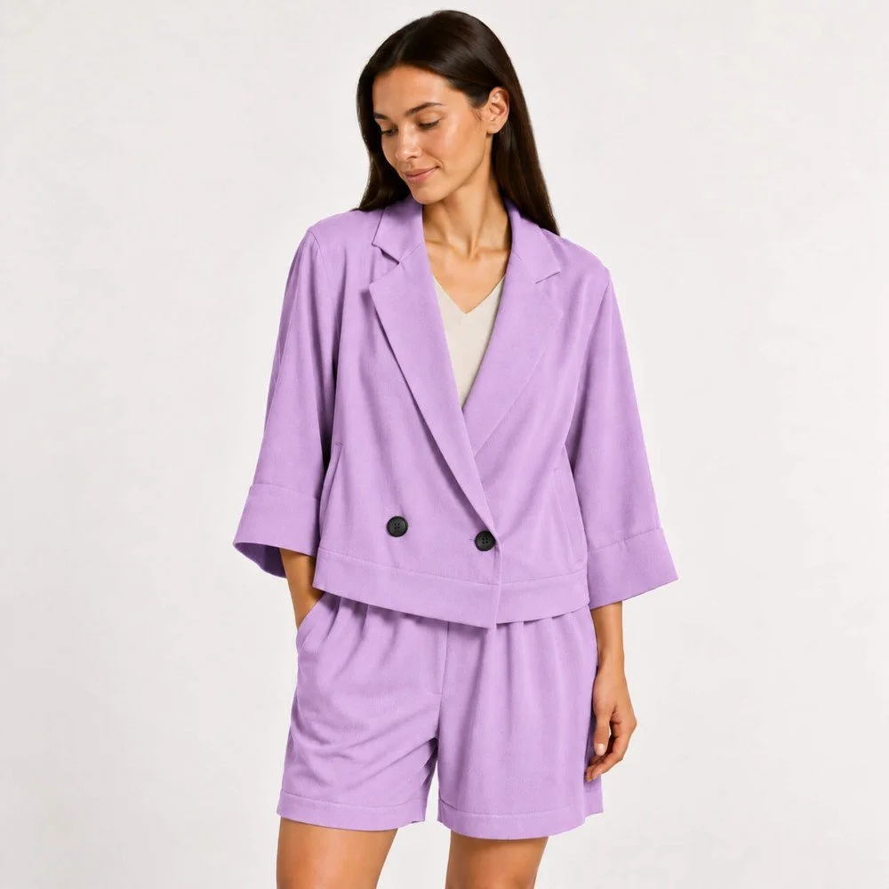 Bamboe Twill Stof Pastel Lila Bamboe Twill Stof Pastel Lila