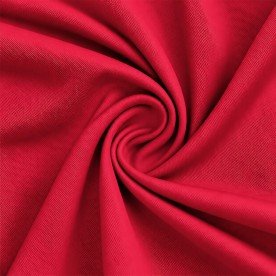 Tissu Bambou De Sergé Rouge