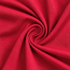 Tessuto Bambù Di Saia Rosso