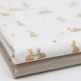 Cotton Poplin Digital Print - Rabbits