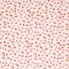 Baby Musselin Stof Digital Print - Flerfarvede Hjerter Beige