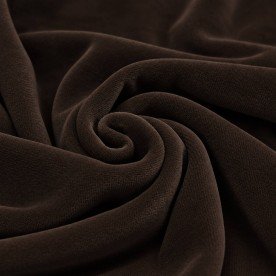 Nicky Velour Fabric Chocolate Brown