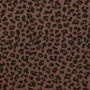 Rib Jersey Strikstof Muster - Stor Leopard Brun