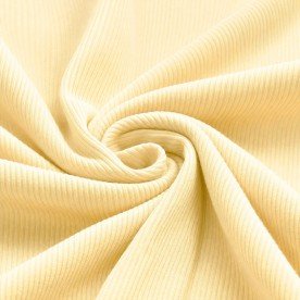 Rib Knit Jersey Fabric Butter Yellow