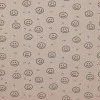 Rib Jersey Strikstof Muster - Smiley Mørk Beige