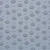 Rib Jersey Strikstof Digitalt Tryk - Smiley Stål Blå Rib Jersey Strikstof Muster - Leopardtryk Brun - (Jerseystoffer)