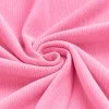 Rib Knit Jersey Fabric Bubblegum Pink