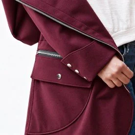 Softshell Stretch Stof Bordeaux