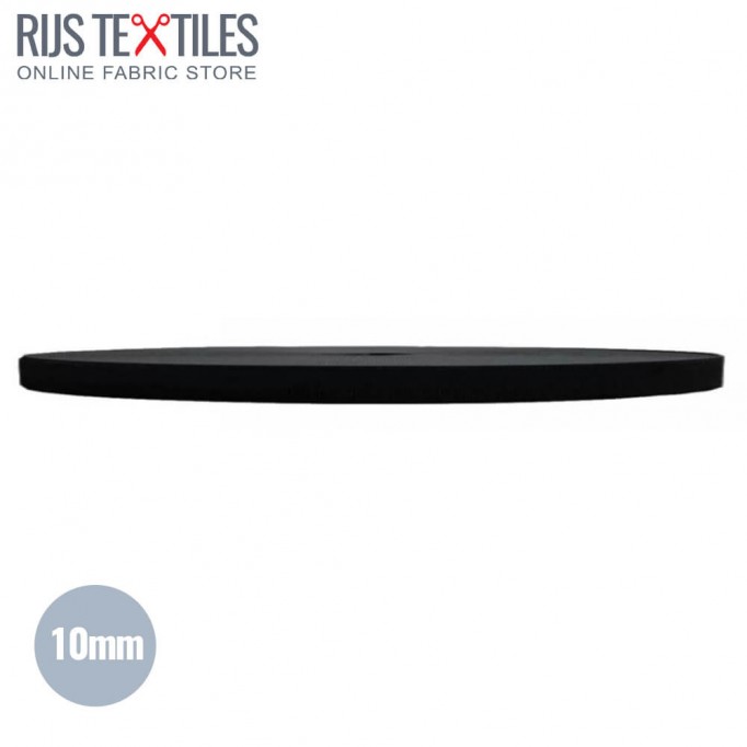 Bande Caoutchouc 10mm Noir - (Ruban Élastique)