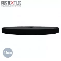 Gummiband Gewebt 18mm Schwarz 