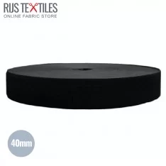 Nastro Elastico Intrecciato 40mm Nero