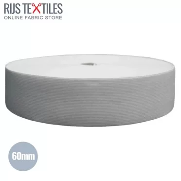 Bande Caoutchouc 60mm Blanc  - (Rubans)