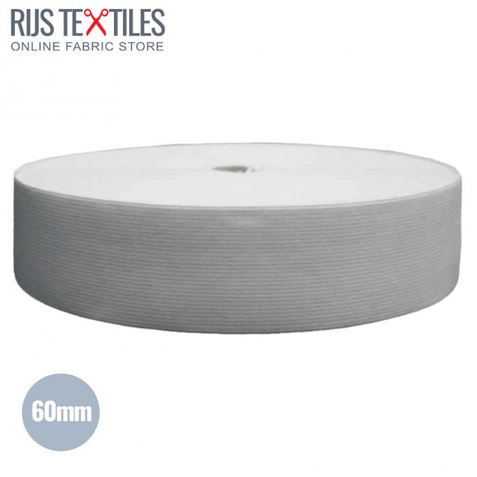 Bande Caoutchouc 60mm Blanc  - (Rubans)