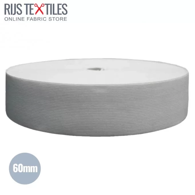 Band Elastiek 60mm Wit - (Banden En Linten)