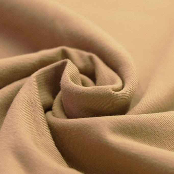 Tissu Jersey De Coton Bio Chameau - (Tissus Jersey)