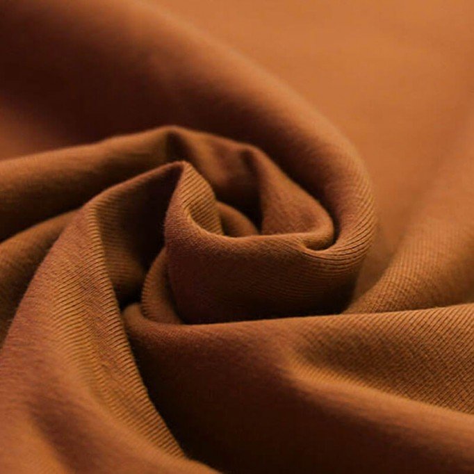 Tissu Jersey De Coton Bio Cognac - (Tissus Jersey)