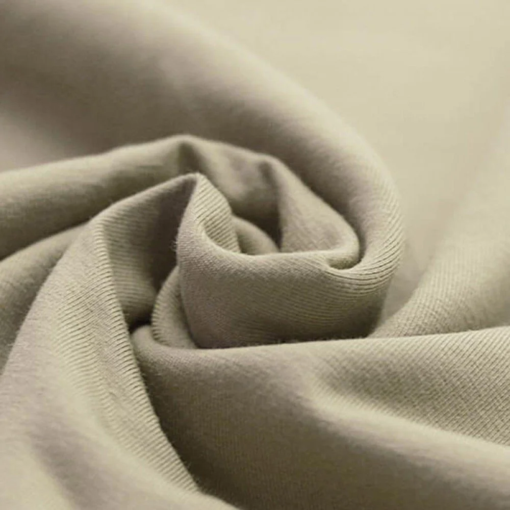 Biologische Katoenen Jersey Stof Donker Beige 