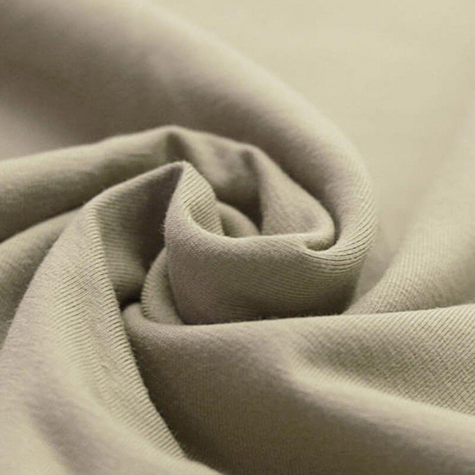 Tissu Jersey De Coton Bio Beige Foncé - (Tissus Jersey)