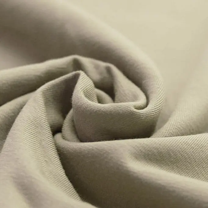 Organic Cotton Jersey Fabric Dark Beige  - (Jersey Fabrics)
