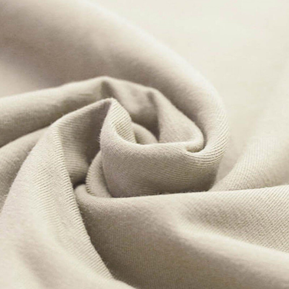Økologisk Bomuldsjersey Stof Lys Beige