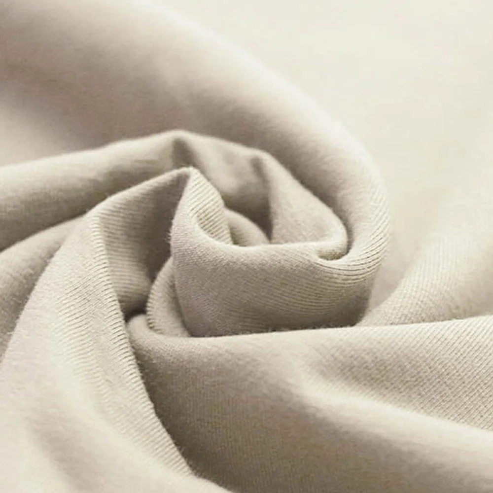 Biologische Katoenen Jersey Stof Licht Beige 