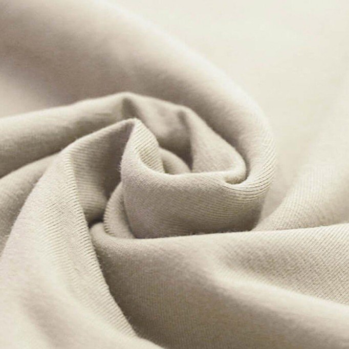 Tissu Jersey De Coton Bio Beige Clair - (Tissus Jersey)