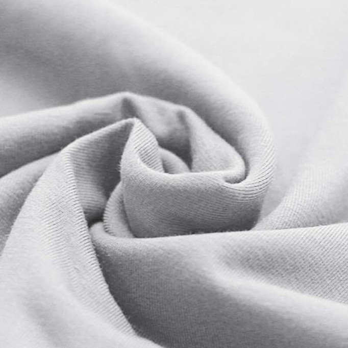 Tissu Jersey De Coton Bio Gris Clair - (Tissus Jersey)