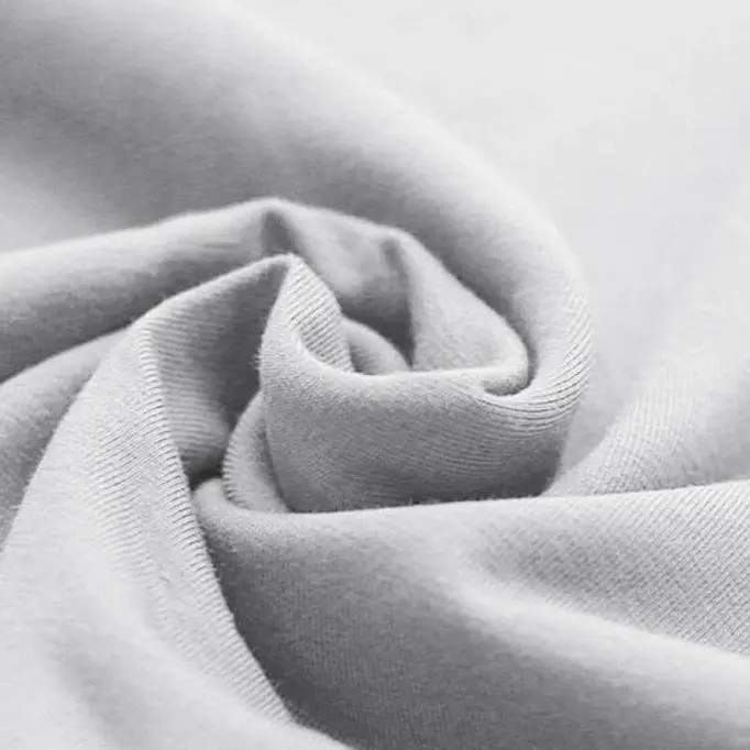 Tissu Jersey De Coton Bio Gris Clair - (Tissus Jersey)